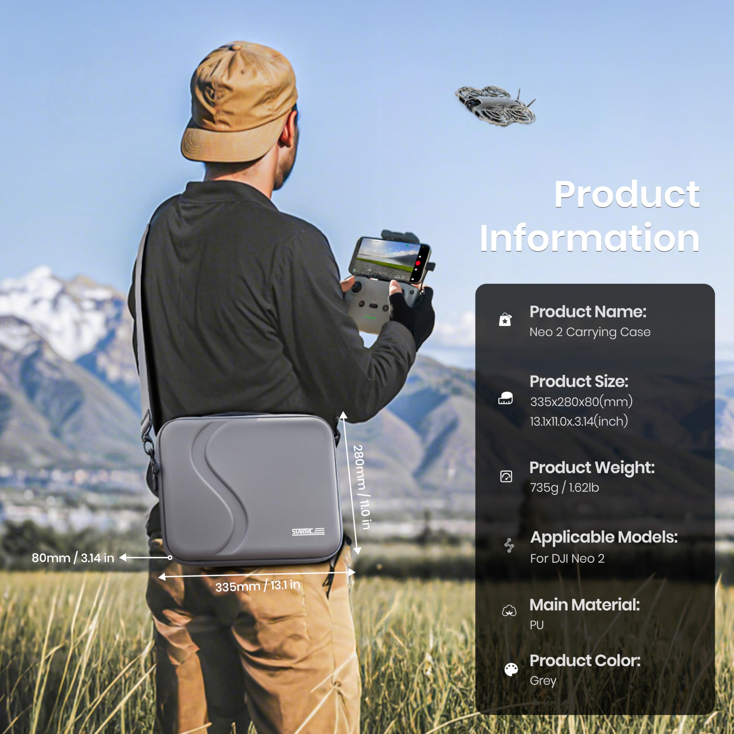 Drone Joystick Cover - Draagtas voor DJI Neo 2 accessoires